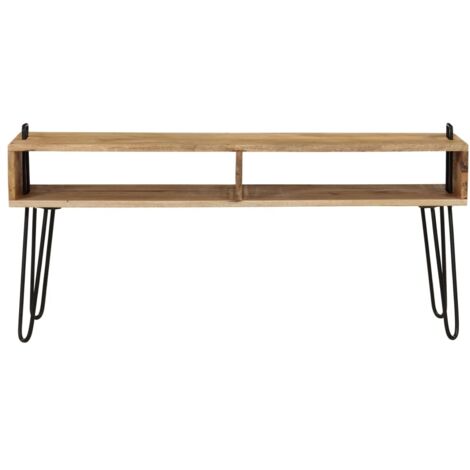 Meuble TV 110x35x48 cm Bois de manguier massif Mothinessto LY3275