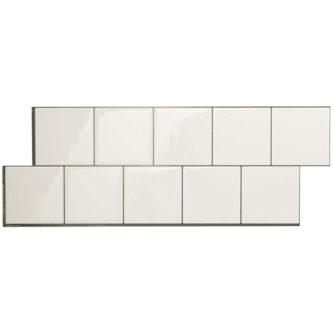 Selbstklebende Fliesen x2 XL, 56,62x20,9cm - Smart Tiles Square Velden Klebefliesen 3D Fliesenaufkleber für Bad & Küche