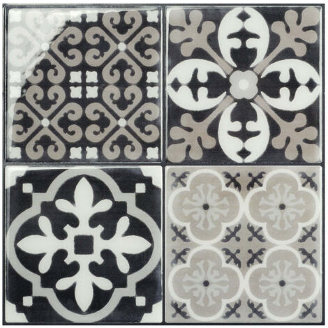 Selbstklebende Wandfliesen x4, 22,86 x 22,86 cm - Smart Tiles Vintage Arezzo Klebefliesen 3D Fliesenaufkleber für Bad & Küche