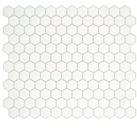 Selbstklebende Wandfliesen x4, 28,63x24,46cm - Smart Tiles Hexago Klebefliesen 3D Fliesenaufkleber für Bad & Küche