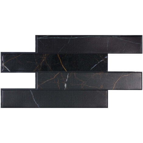 Selbstklebende Wandfliesen x2 XL, 57,3x29,41cm - Smart Tiles Norway Dorato Klebefliesen 3D Fliesenaufkleber für Bad & Küche