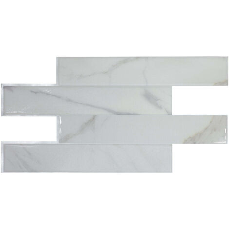 Selbstklebende Wandfliesen x2 XL, 57,3x29,41cm - Smart Tiles Norway Asti Klebefliesen 3D Fliesenaufkleber für Bad & Küche