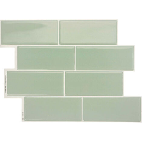 Selbstklebende Wandfliesen x4, 29,36x21,29cm - Smart Tiles Metro Lucas Klebefliesen 3D Fliesenaufkleber für Bad & Küche