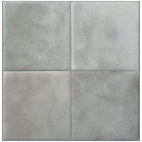 Selbstklebende Fliesen x4, 22,86x22,86cm - Smart Tiles Zellige Fes Klebefliesen 3D Fliesenaufkleber für Bad & Küche