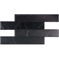 Selbstklebende Wandfliesen x2 XL, 57,3x29,41cm - Smart Tiles Norway Dorato Klebefliesen 3D Fliesenaufkleber für Bad & Küche