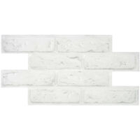 Selbstklebende Wandfliesen x2 XL, 54,61 x 27,94 cm - Smart Tiles Brik Zurich Klebefliesen 3D Fliesenaufkleber für Bad & Küche