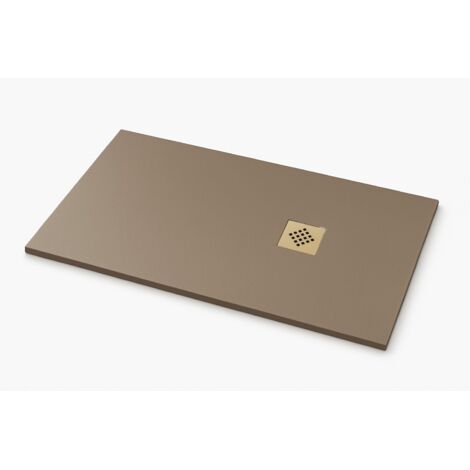 Plato de ducha ardesia extraplano color Moka RAL 1019 70x180cm rejilla Moka