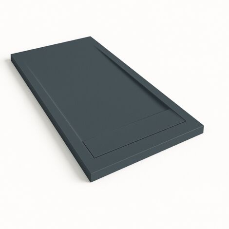Plato de ducha Bidai con Marco color Gris Pizarra RAL 7015 90x190cm rejilla pizarra (1/4)