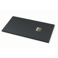 Plato de ducha ardesia extraplano color Gris Grafito RAL 7016 100x210cm rejilla acero