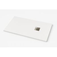 Plato de ducha ardesia extraplano color Blanco RAL 9003 100x120cm rejilla acero