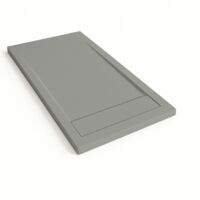 Plato de ducha Bidai con Marco color Gris Cemento RAL 7005 90x100cm rejilla gris cemento