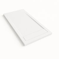 Plato de ducha Bidai con Marco color Blanco RAL 9003 90x130cm rejilla blanca