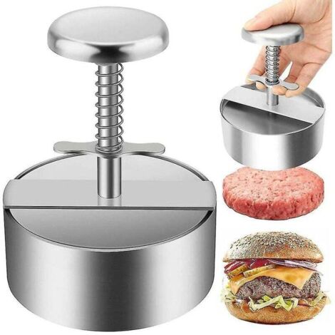 Presse à hamburger, moule à steak haché en acier inoxydable 304 avec échelle pour les réunions de famille, les rassemblements, les barbecues