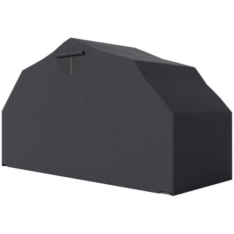 Housse de moto pliable, imperméable et résistante à l'hiver, taille XXL (345 cm x 135 cm x 191 cm), noire. (1/5)