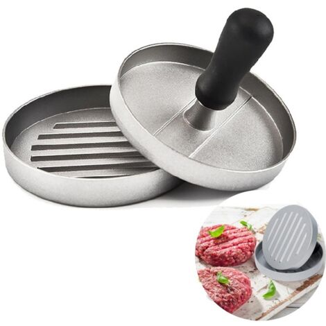 Presse à viande manuelle avec poignée en plastique, presse à hamburgers avec revêtement antiadhésif, presse à galettes de viande, petit ustensile de cuisine. (1/5)