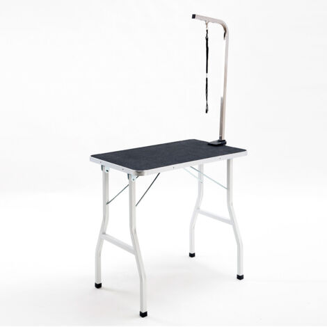 Table de toilettage pour animaux, avec bras réglable et laisse, portable, pour petits et moyens animaux, 90 x 60 x 76 cm (1/5)