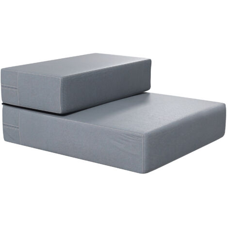 Escalier pour animaux, tapis pour animaux, 2 marches, pliable, escalier pour chiens, tapis d'escalier pour chats et chiens, gris, L45 x l39 x H20 cm (1/5)