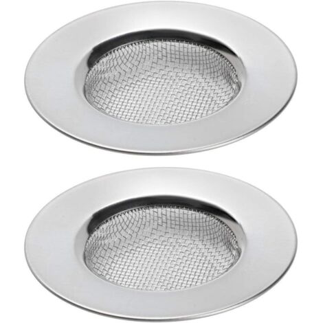 Langray – Lot de 2 filtres de drainage en acier inoxydable 3 pouces – Antirouille et anticorrosion – Pour éviers et douches