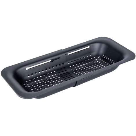Wenko – Égouttoir à vaisselle extensible 55012100 – Longueur ajustable 36,5-50 cm – Plastique solide – Design moderne pour cuisine