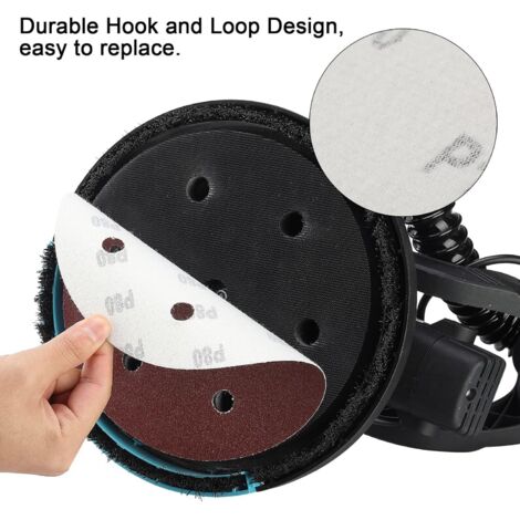 Disque abrasif 400 grains à 9 trous avec Velcro, papier de verre rond ...