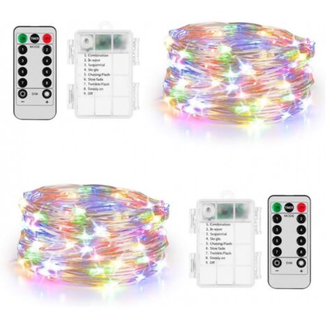 Ghirlanda Luminosa A Fuochi D'Artificio Con Telecomando – 120 LED Per Esterno, 8 Modalità, Luce Calda/Sette Colori - 3