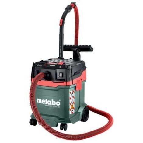 Metabo – Aspirateur sans fil 18V 30L – Dépression 140 hPa – Nettoyage filtre PressClean – Pour chantiers humides et poussières L (1/6)