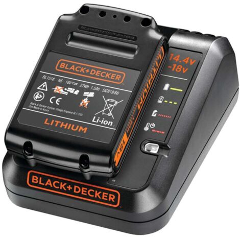 Black & Decker – Chargeur pour électroportatif 18V avec 1 batterie 1,5Ah – BDC1A15 – Technologie lithium-ion pour performance optimale