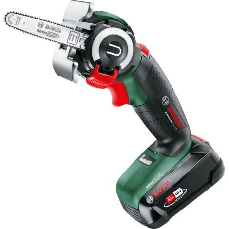 Scie sans fil Bosch AdvancedCut 18 (1 batterie, système 18 volts, technologie NanoBlade, profondeur de coupe dans le bois 65 mm)