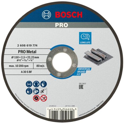Disque à tronçonner PRO Metal Bosch 150 x 2,5 x 22,23 mm - 2608619774 (1/3)