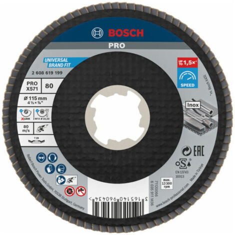 DISQUE À SURFACER À LAMELLES BOSCH ACCESSORIES 2608619199 Ø 115 CM 1 PC(S)