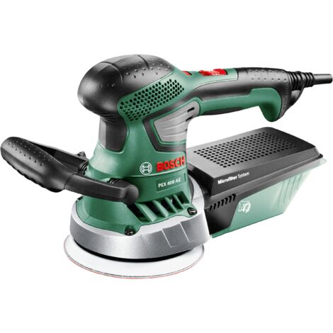 Ponceuse excentrique Bosch PEX 400 AE (370 watts, 1 papier de verre, diamètre du disque abrasif 125 mm)