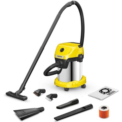 Kärcher – Aspirateur de voiture 1000 W – Capacité 17 l – Aspiration humide et sèche – Acier inoxydable – Tuyau 2 m (1/5)