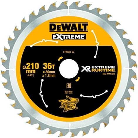 Banyo – Lame de scie circulaire 210mm – Alésage 30mm – 36 dents pour bois dur – Denture alternée pour coupes précises – Compatible XR FlexVolt - DT99566-QZ