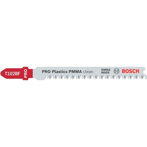 Lame de scie sauteuse PRO Plastics PMMA clean T102BF 92 mm 3 pces - 2608636780