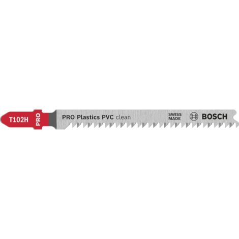 Lame de scie sauteuse PRO Plastics PVC clean T102H Bosch 100 mm 3 pces - 2608667445