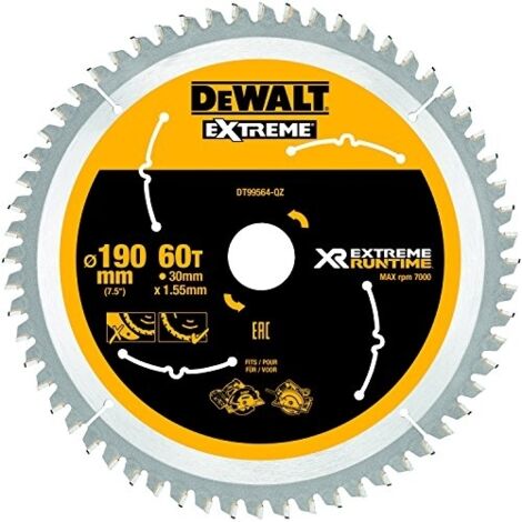 Banyo – Lame de scie circulaire 190 mm – Alésage 30 mm – 60 dents pour bois dur et MDF – Coupe fine et précise - DT99564-QZ