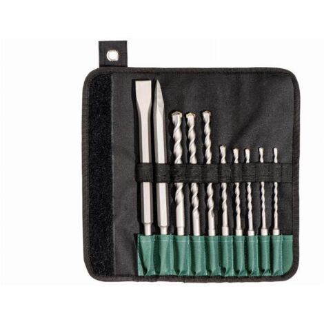 Metabo – Coffret de forets SDS-plus pour béton 10 pièces – 5 à 14 mm – Pointe carbure haute qualité – Performances optimales de perçage