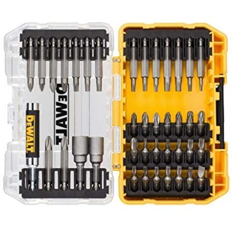 Dewalt – Coffret d'embouts de vissage 40 pièces – Embouts 25 et 50 mm en acier – Guide magnétique inclus – Pour vis standard - DT70705-QZ
