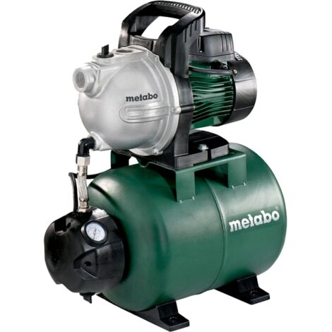 Metabo – Surpresseur 4000 l/h 46 m 4.6 bar 1 100 W – Cuve 24 l en acier – Moteur à condensateur sans entretien – Pour pompage eau claire