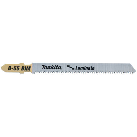 Lame de scie sauteuse 100x1,25 mm 14 TPI BiM B-55 Laminate par 5 pieces MAKITA B-31887 (1/2)