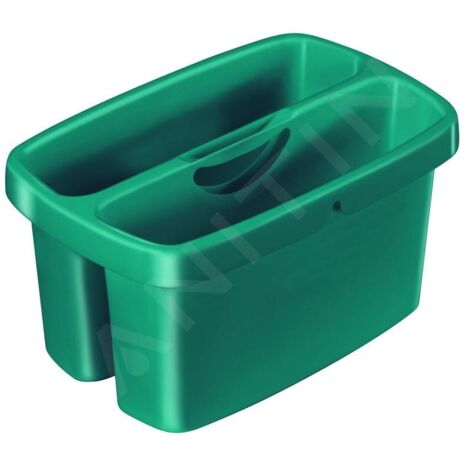 Leifheit – Seau de nettoyage Combi-Box 2,5 l – Compartiments séparés pour eau et nettoyants – Compatible avec raclettes à vitre – 52001
