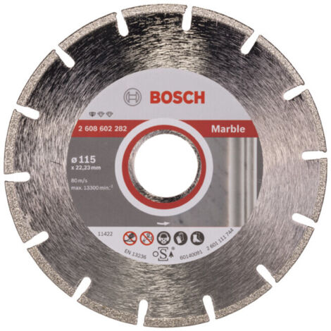 Disque à tronçonner diamanté Standard for Marble Bosch 115x22,23x2,2x3 mm 2608602282 (1/5)
