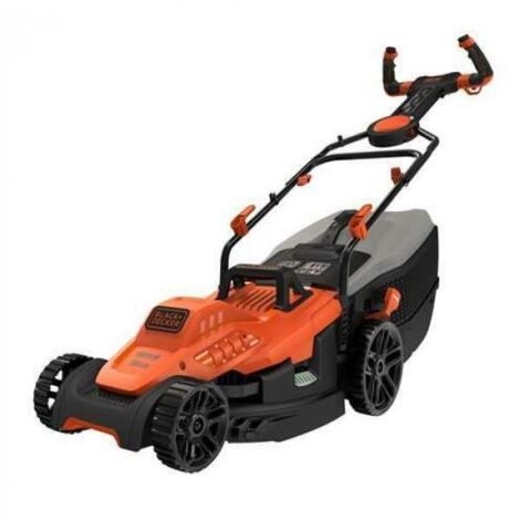 Black & Decker – Tondeuse thermique 1600W – Largeur de coupe 38 cm – Bac de ramassage 45 L – Système E-Drive pour coupe uniforme – Hauteur de coupe 20 à 70 mm - bemw471es-qs