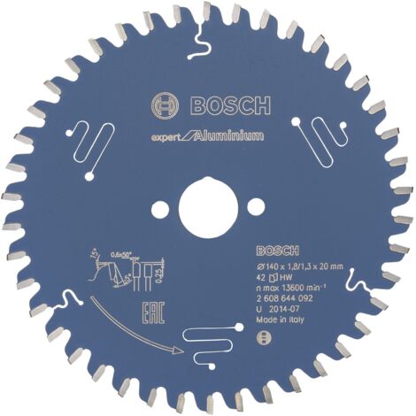 BOSCH Lame de scie circulaire - Expert for Aluminium - 140 mm - 1.8 mm - 20 mm - 42 dents