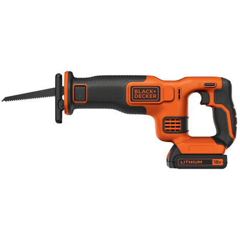 BLACK+DECKER BDCR18M1 Scie sabre sans fil 18 V avec batterie 4 Ah et chargeur