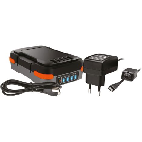 Black&Decker – Batterie lithium 12V 1.5Ah USB – Recharge rapide en 2h – Compatible outils 12V – Power bank intégré pour appareils mobiles - BDCB12B-XJ (1/6)