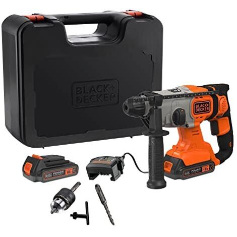 Black Decker Bcd900E2K-Qw 18V - Marteau burineur à batterie au lithium 2,5 Ah (1/8)