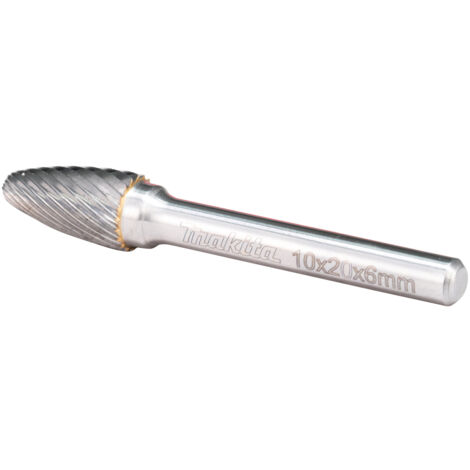 FRAISE LIME 10X20MM Q6 METAL OGIVE ARRONDI MAKITA B-52772 (1/4)