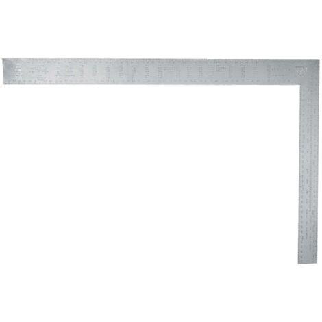 Stanley – Équerre charpentier 400 x 600 mm – Acier poli et verni – Graduation recto 2 mm – Échelle inversée pour excellente lisibilité