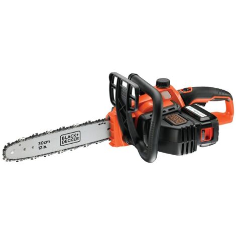 Scie à chaîne électrique Black+Decker GKC3630L25-QW, 36V, batterie lithium-ion, 30 cm delame, idealpour l'élagage des arbres de, compacte, puissante et sans fil. (1/5)
